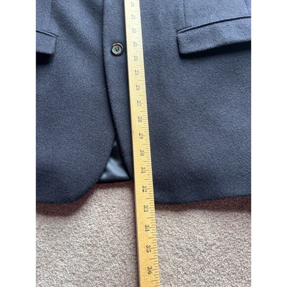 Ralph Lauren Camel Hair Men’s 40L Sport Coat Blazer Blue Navy - Picture 8 of 9